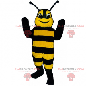 Geel en zwart bijenmascotte - Redbrokoly.com
