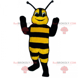 Mascote abelha amarela e preta - Redbrokoly.com