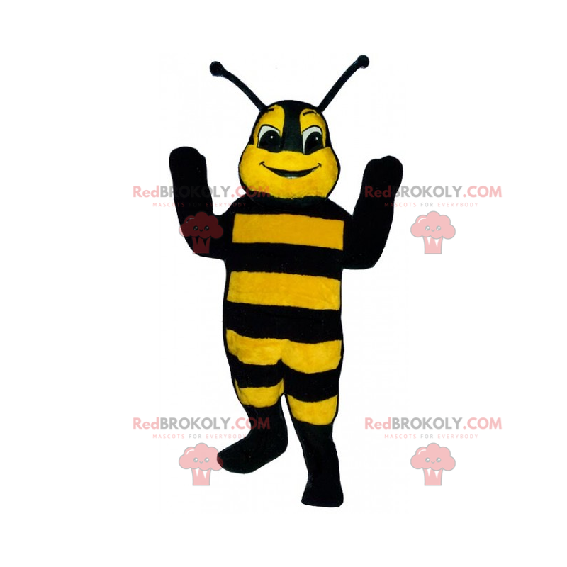 Mascotte d'abeille jaune et noir - Redbrokoly.com