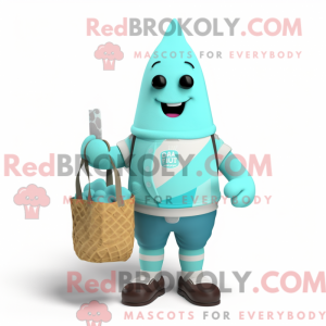 Cyan Ice Cream Cone...