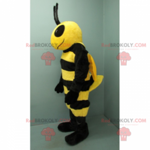 Black and yellow bee mascot with big black eyes - Redbrokoly.com