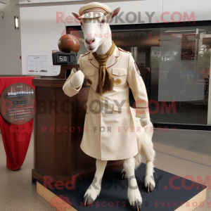 Beige Boerged maskot...