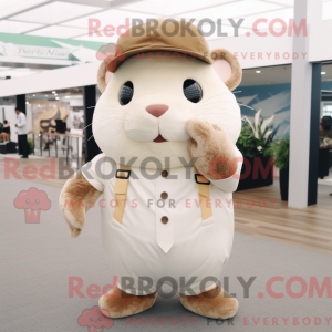Creme hamster maskot...