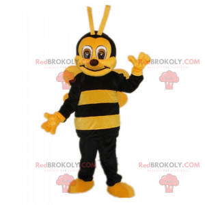 Mascote de abelha sorridente - Redbrokoly.com