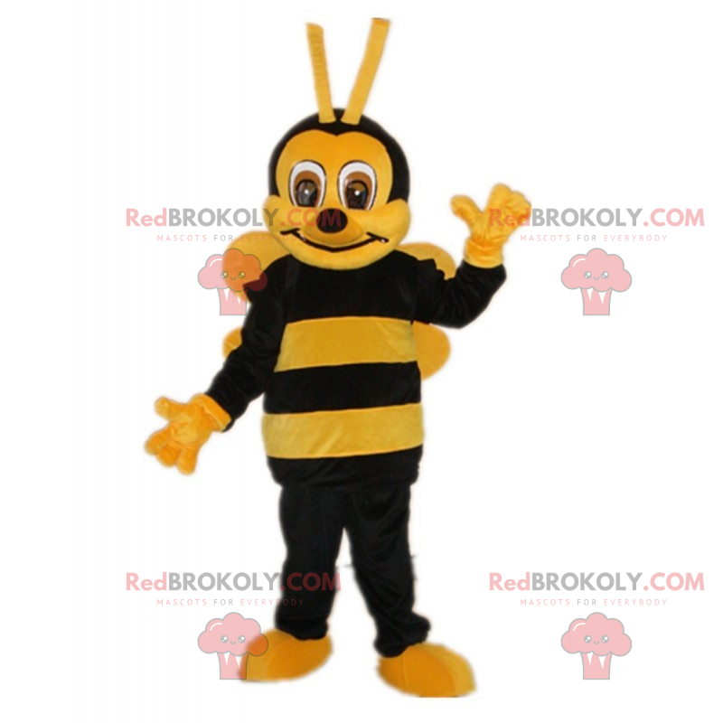 Glimlachende bijenmascotte - Redbrokoly.com