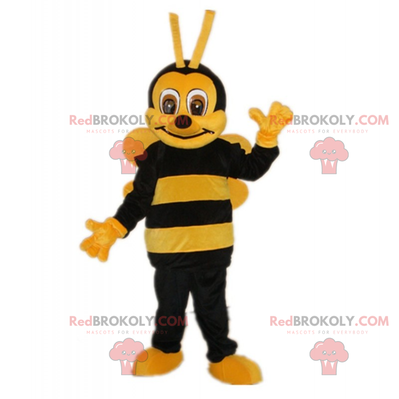 Smilende bi-maskot - Redbrokoly.com