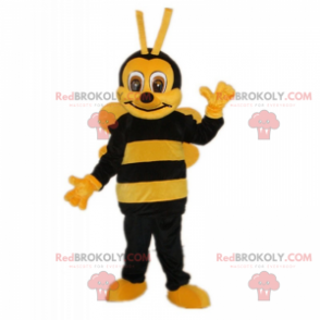 Smilende bie maskot - Redbrokoly.com