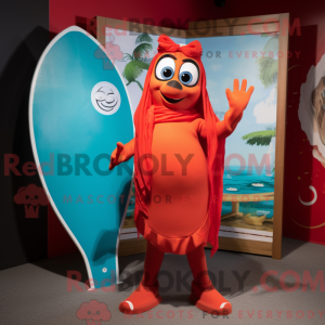 Red Surfboard mascot...