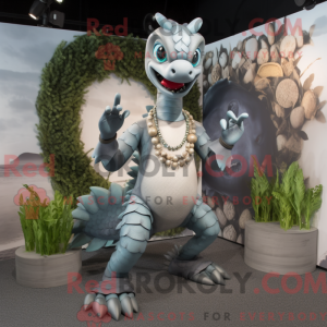 Gray Hydra mascot costume...