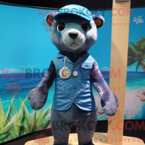 Personaggio mascotte blu...