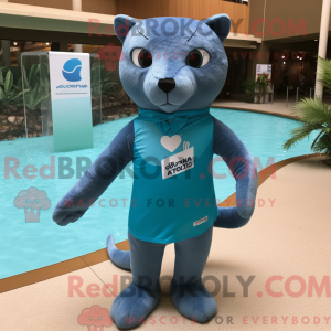 Blue Jaguarundi mascot...