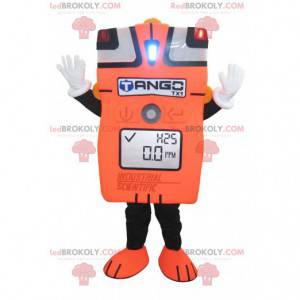 Mascote amperímetro gigante laranja