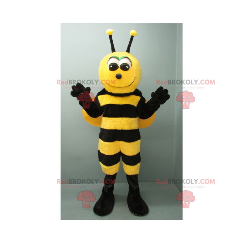 Adorable mascota abeja sonriente - Redbrokoly.com