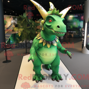 Grønn Triceratops máscara...