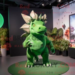 Grønn Triceratops máscara...
