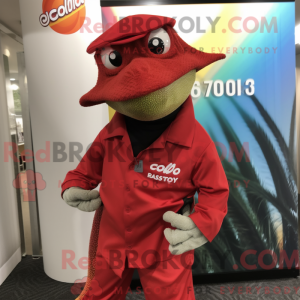 Red Lizard maskot kostume...