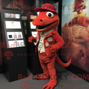 Red Lizard-maskotdraktfigur...