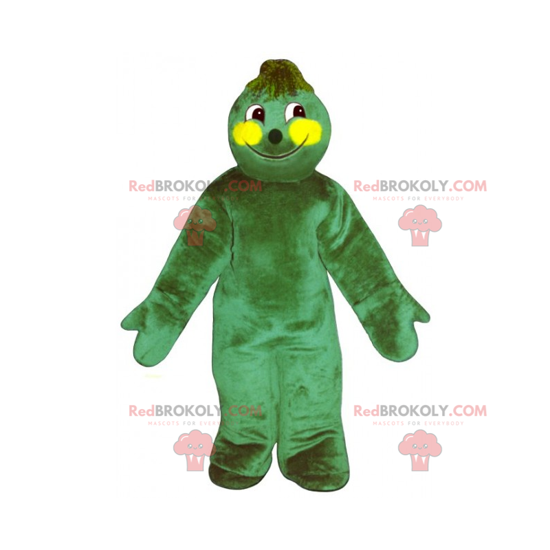 Adorável mascote do homem verde - Redbrokoly.com Adorável mascote do homem verde - Redbrokoly.com