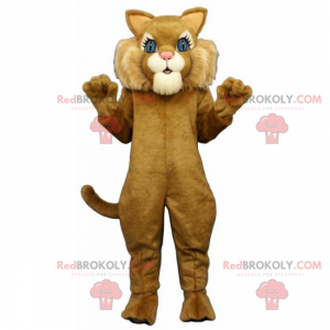 Mascotte d'adorable chat aux grands yeux bleus - Redbrokoly.com