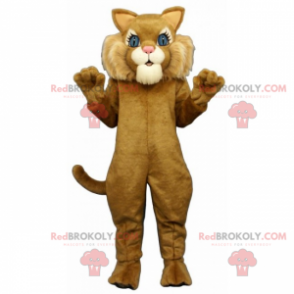 Roztomilý kočka maskot s velkýma modrýma očima - Redbrokoly.com