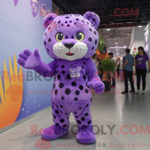 Lilla Leopard maskot...