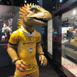 Guld Iguanodon maskot...