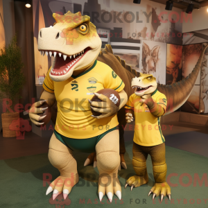 Guld Iguanodon maskot...
