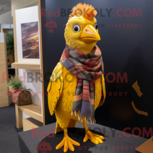Geel fazant mascottekostuum...