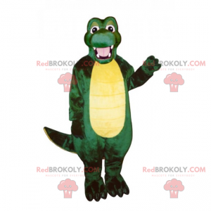Mascotte d'adorable crocodile souriant - Redbrokoly.com