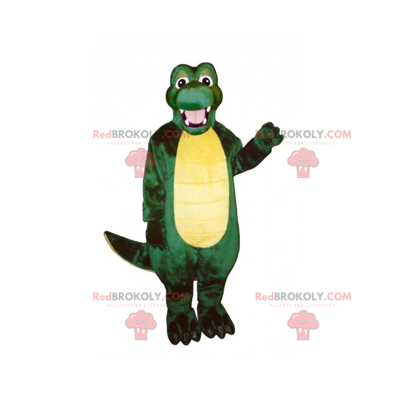 Mascotte d'adorable crocodile souriant - Redbrokoly.com