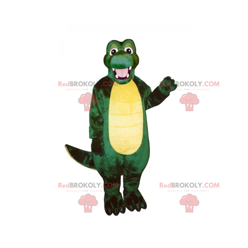 Urocza uśmiechnięta maskotka krokodyla - Redbrokoly.com