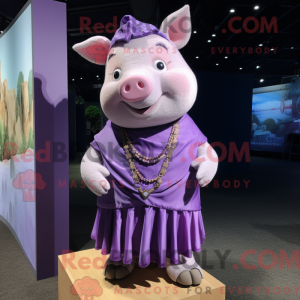 Lavender Sow Maskottchen...