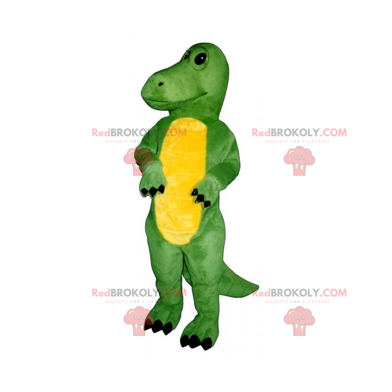 Entzückendes Dino-Maskottchen mit gelbem Bauch - Redbrokoly.com