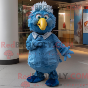 Máscara de kylling azul com...