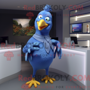 Máscara de kylling azul com...