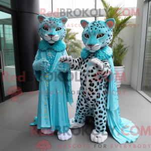 Turquoise Leopard mascot...