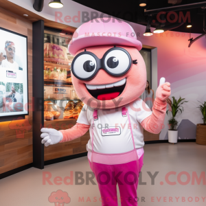 Pink Burgers mascot costume...