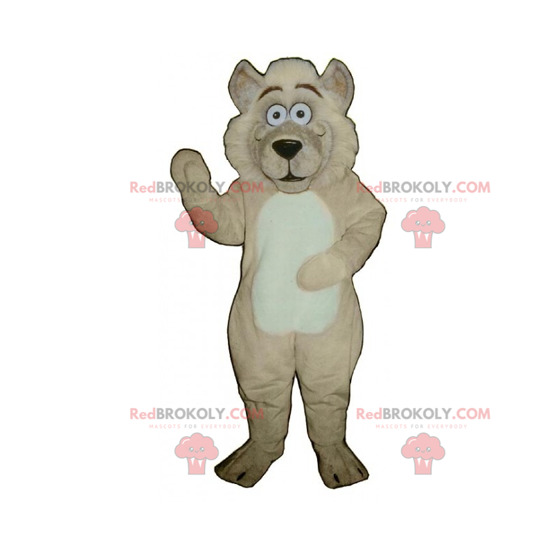 Mascotte d'adorable loup - Redbrokoly.com