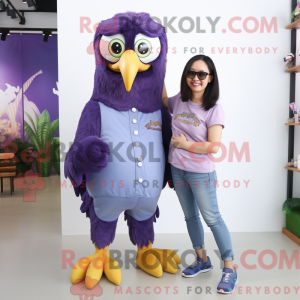 Purple Bald Eagle mascot...