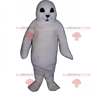 Adorable white sea lion mascot - Redbrokoly.com