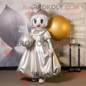 Silver Champagne mascot...