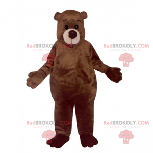 Adorável mascote urso pardo - Redbrokoly.com