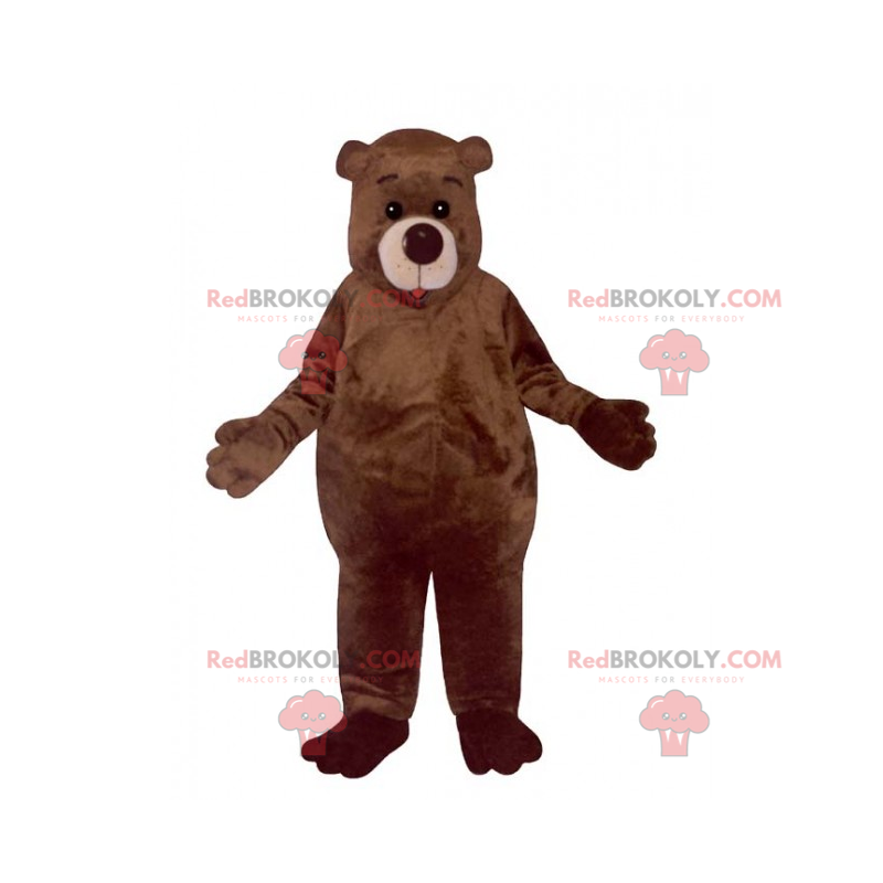 Adorable brown bear mascot - Redbrokoly.com