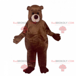 Roztomilý maskot medvěd hnědý - Redbrokoly.com