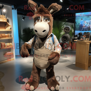 Brun æsel maskot kostume...