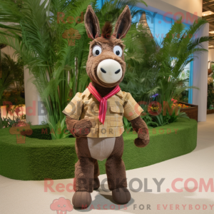 Brun æsel maskot kostume...