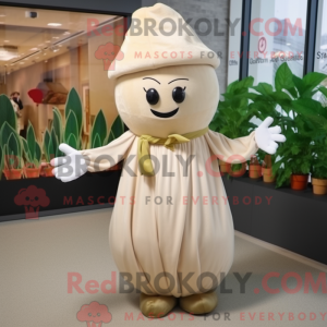 Beige reddik maskot drakt...