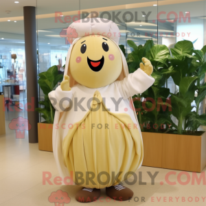 Beige reddik maskot drakt...