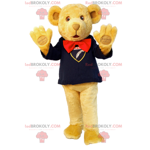 Entzückendes Teddybär-Maskottchen mit Pullover und Fliege -