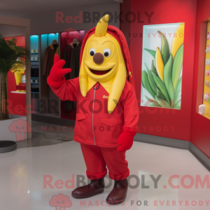 Red Baa maskot kostume...